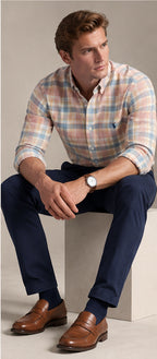 RL Polo Plaid Oxford Pastel Heritage Shirt