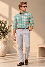 RL Polo Plaid Oxford Sage Mist Shirt
