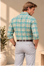 RL Polo Plaid Oxford Sage Mist Shirt