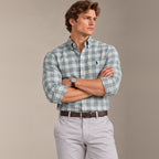RL Polo Plaid Oxford Sage Blue Shirt