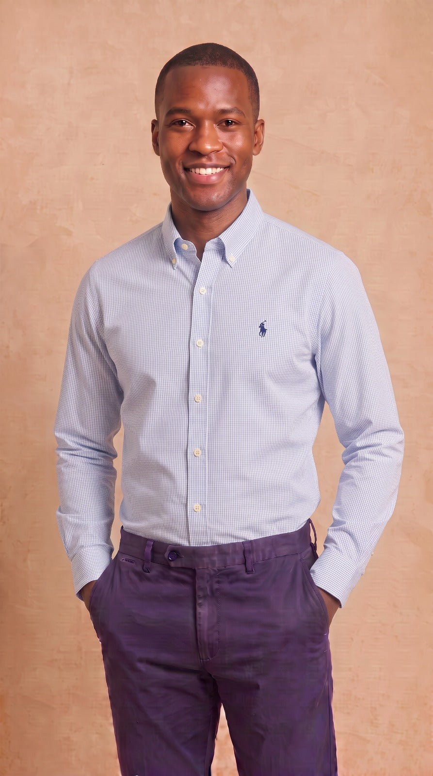 RL Polo Striped Linen Sky Blue Shirt