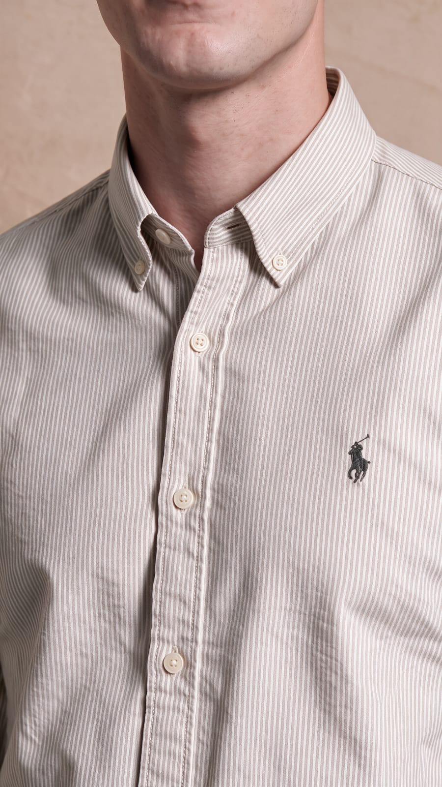 RL Polo Striped Linen Brown Shirt