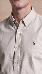 RL Polo Striped Linen Brown Shirt