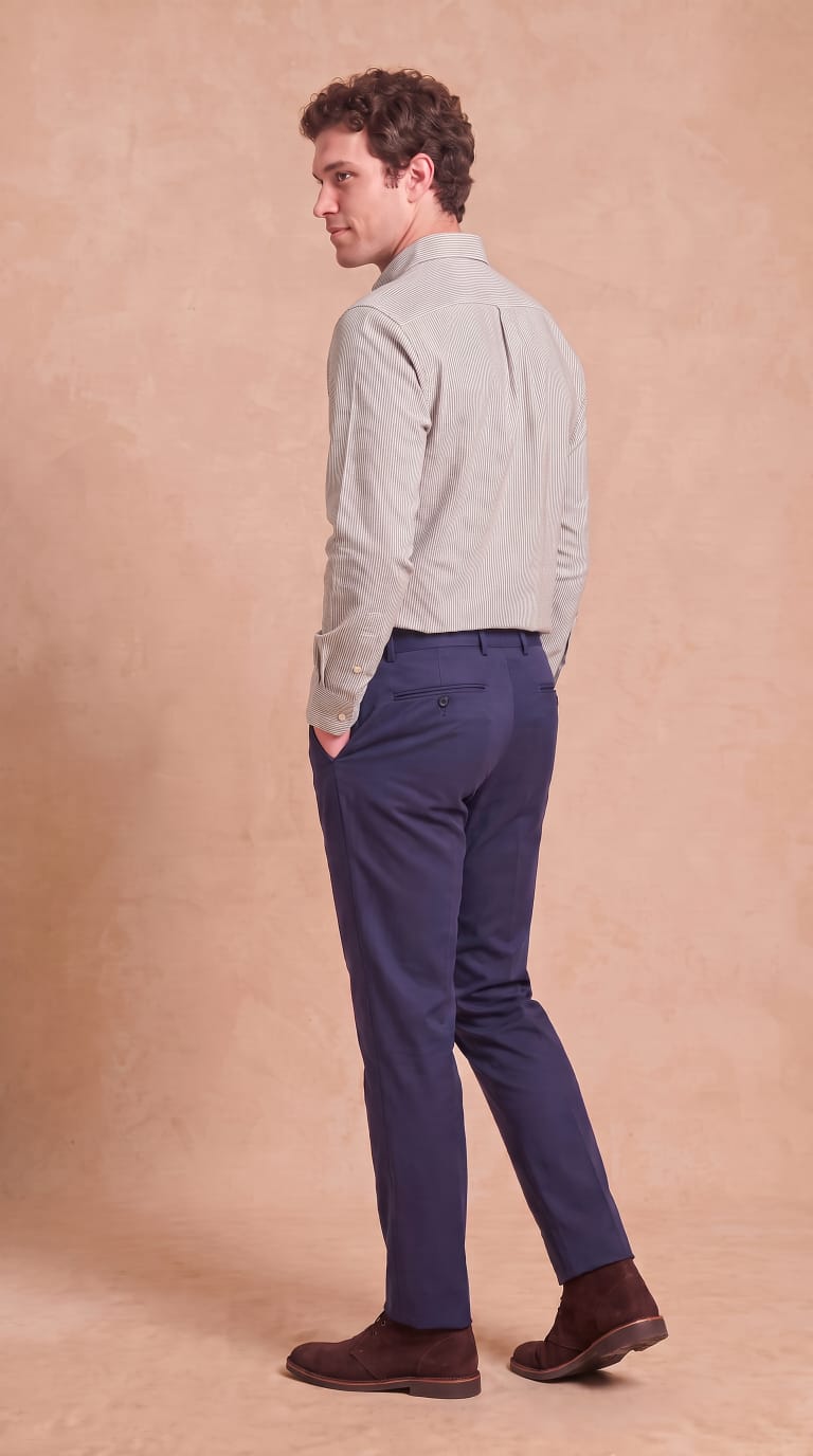 RL Polo Striped Linen Brown Shirt