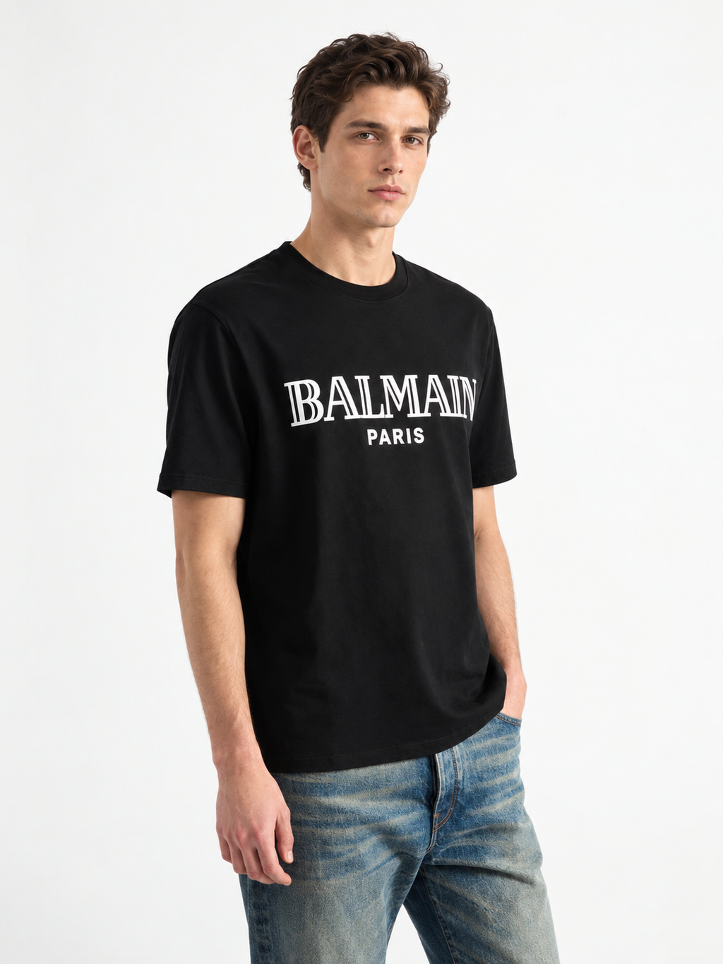 Tshirt With Bal_Main Paris Print