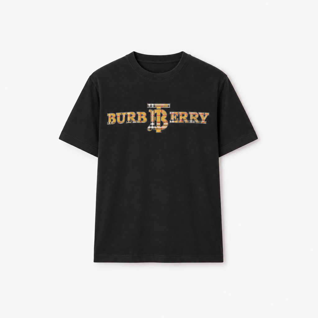 Tshirt With Bur_berry Print