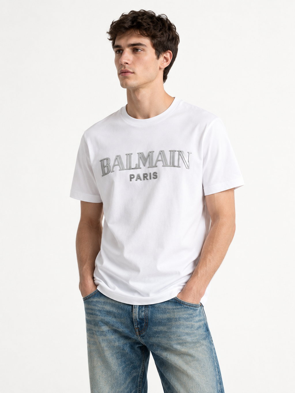 Tshirt With Bal_Main Paris Print