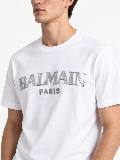 Tshirt With Bal_Main Paris Print